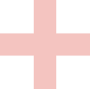Decorative icon of pink cross.