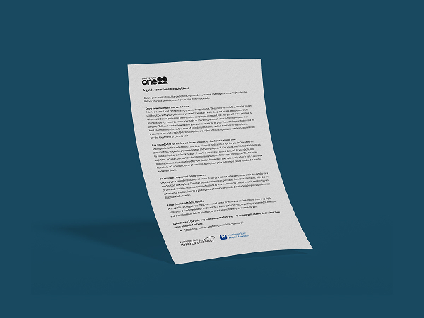 Mockup of after visit summary for WSHA toolkit.