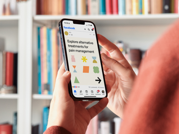 Mockup of social posts for Pain management toolkit.