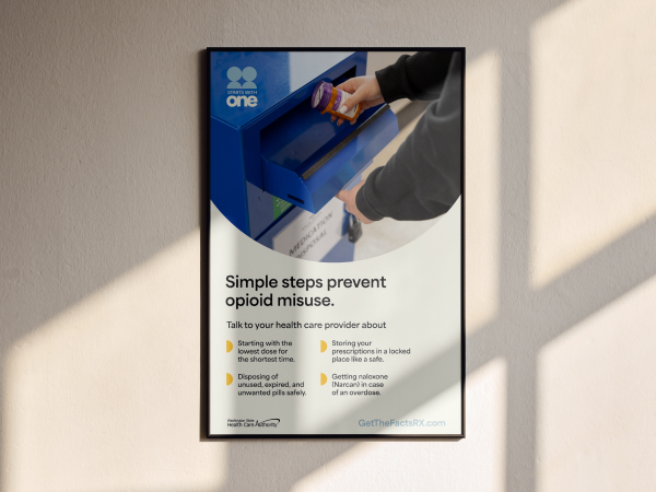 Mockup of pain management poster for Pain management toolkit.