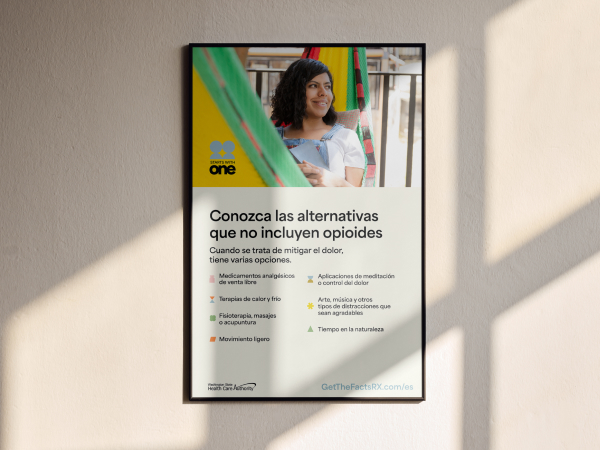 Mockup of poster for Pain management toolkit.