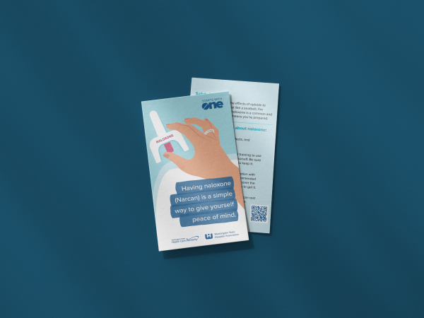 Mockup of naloxone prescription handout for WSHA toolkit.