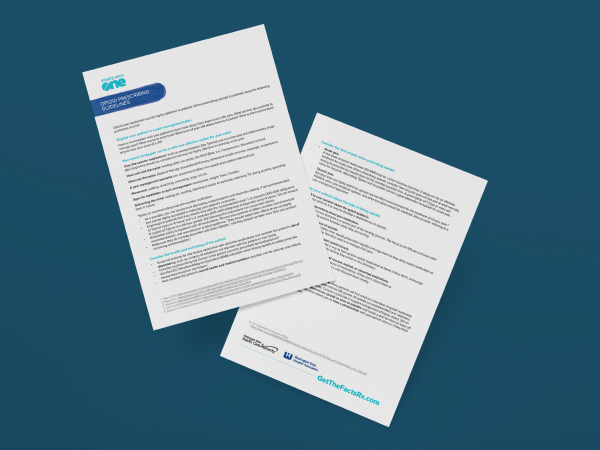 Mockup of best practices sheet for WSHA toolkit.