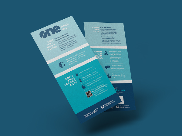 Mockup of General prevention rack card for WSHA toolkit.