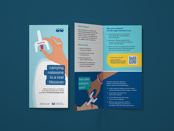 Mockup of naloxone rack card for WSHA toolkit