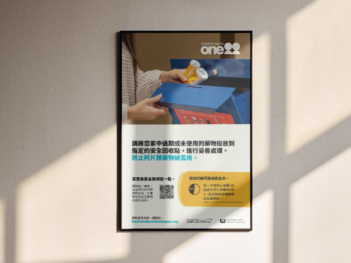 Mockup of a poster in the Chinese language.