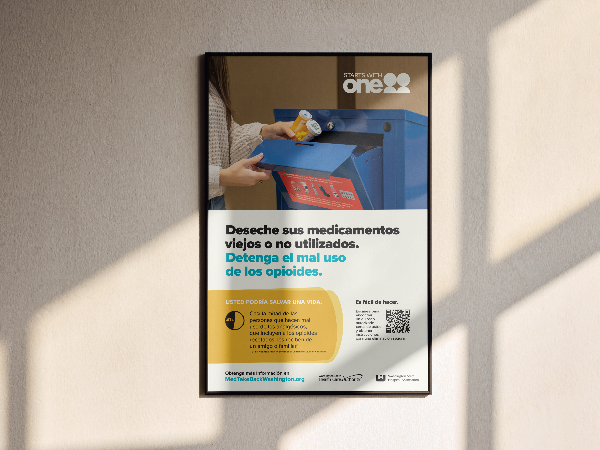 A mockup of the poster in the Spanish language.