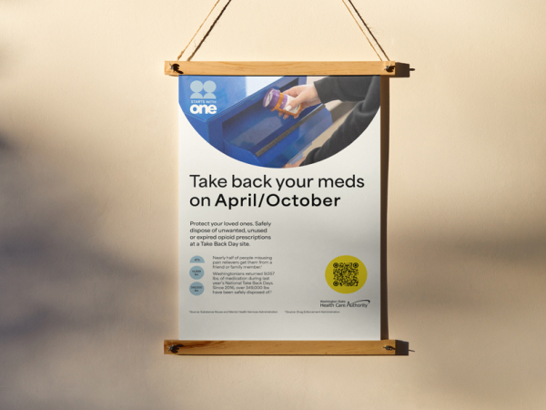 A mockup of the poster for the Safe disposal toolkit.