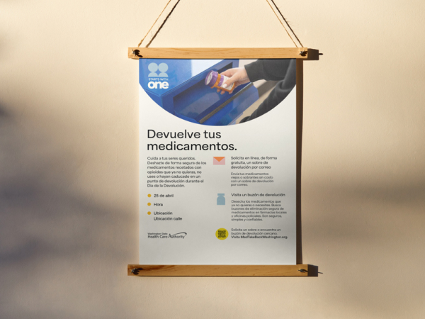 A mockup of the poster for the Safe disposal toolkit.