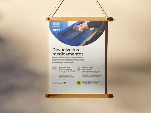 A mockup of the poster for the Safe disposal toolkit.